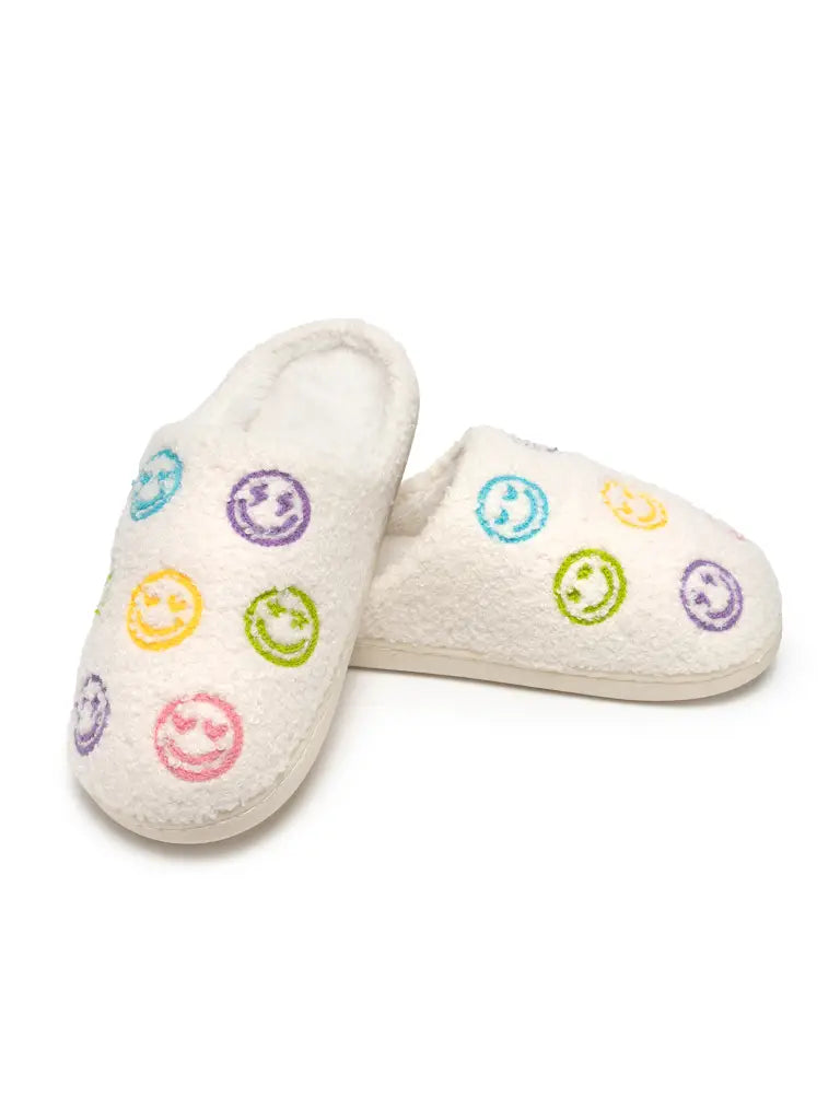 Mommy + Me Women's Matching Smiley Face Slippers - M/L (9-12)